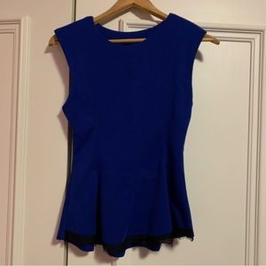 Royal Blue Peplum Top